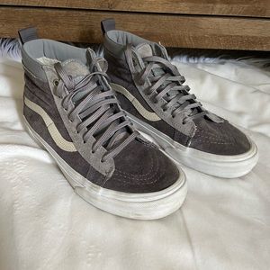 Grey high top vans
